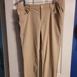 NWOT All in Motion Men's Slim Fit Quick Dry Golf Pants, 38x32, Khaki (Tan)